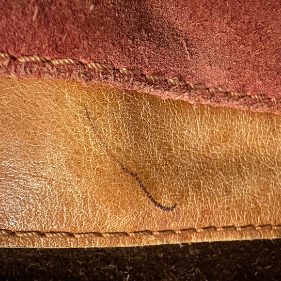 Lucky Brand Patchwork Handbag Vintage Suede Leather Shoulder Boho Hippie purse - Picture 7 of 8